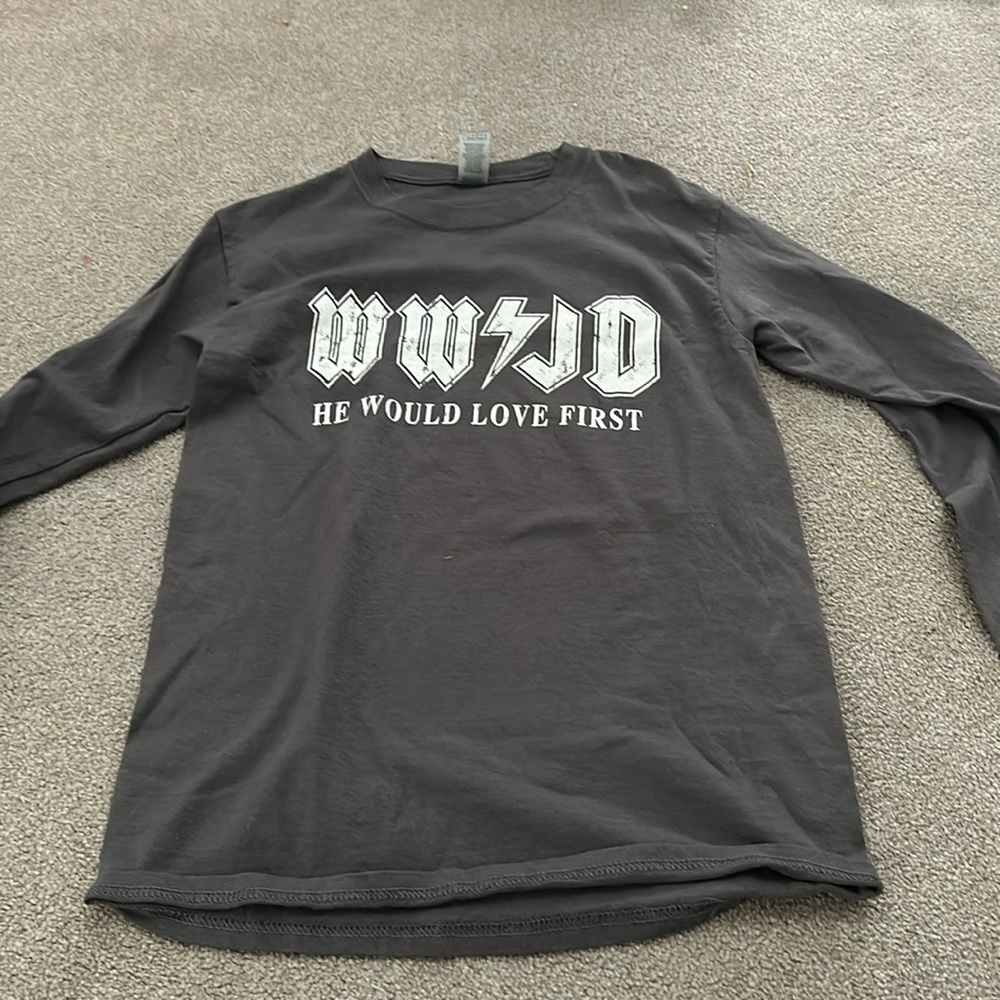 He would love first long sleeve shirt